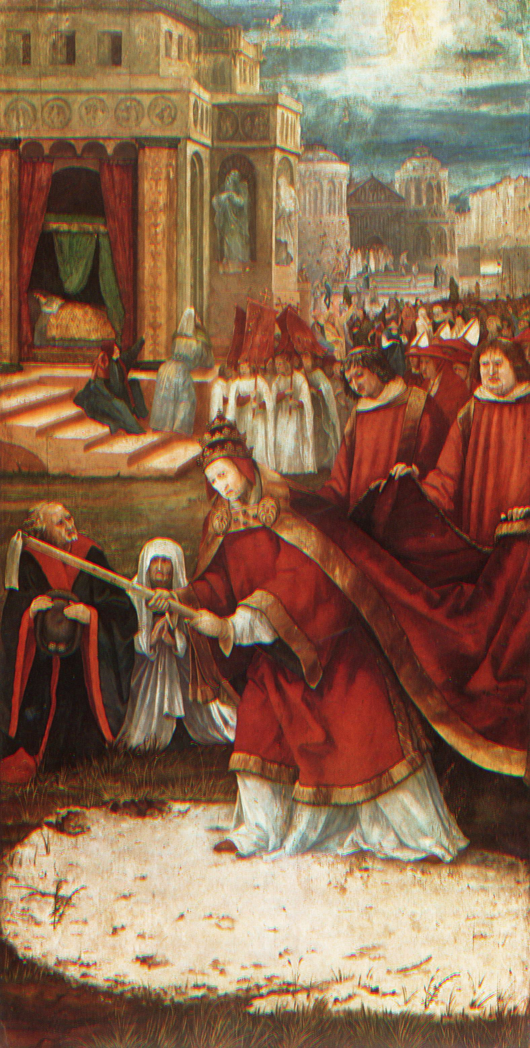 Datei:Mathis_Gothart_Gruenewald_003_w.jpg Titel:Aschaffenburger Altar, rechter Flgel: Grndung von Santa Maria Maggiore in Rom.